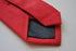 skinny plain red linen tie